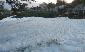Polluted Lake Bubbles Over in Bangalore