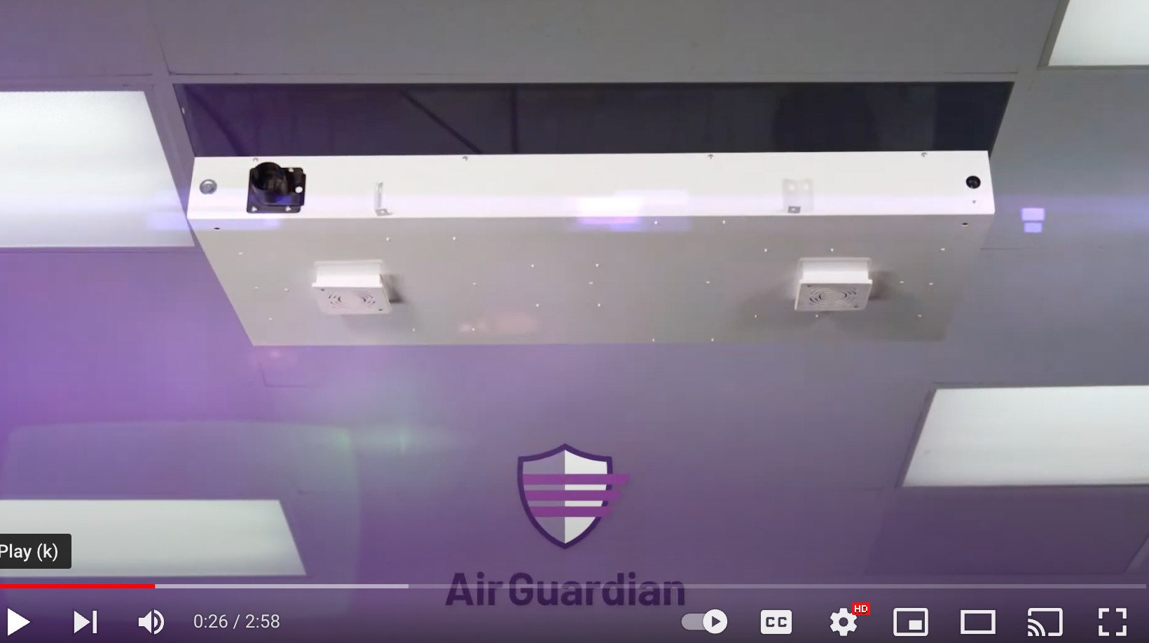 Air Guardian UVC Disinfection Technology - Product Video