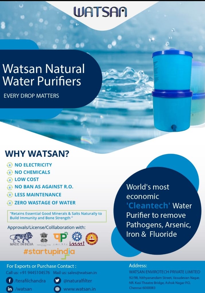 We Watsan Envirotech Private Limited are happy to be participating at the INK@WASH event in Hyderabad on 5-6 May 2022. Several senior officials ...