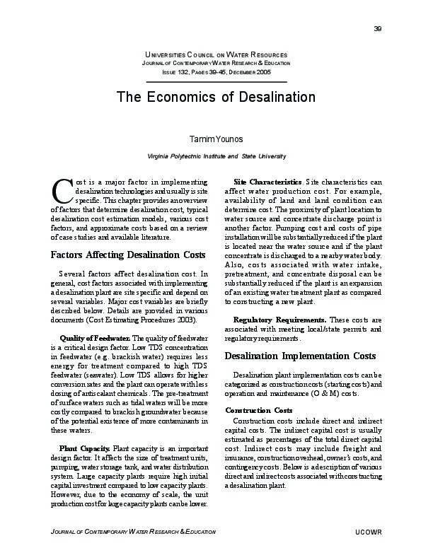Document - The Economics of Desalination