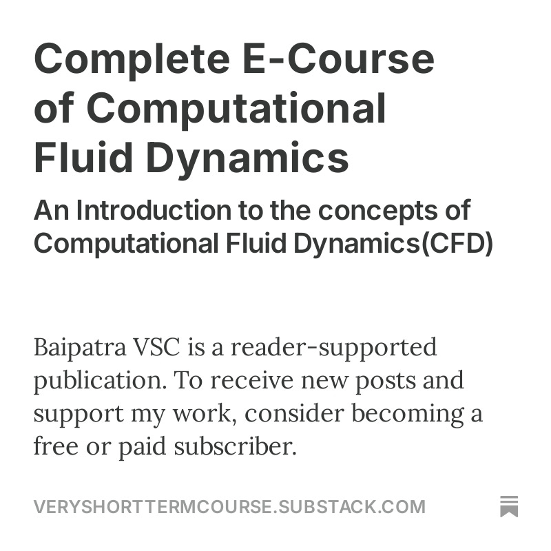 Complete E-Course of Computational Fluid Dynamics