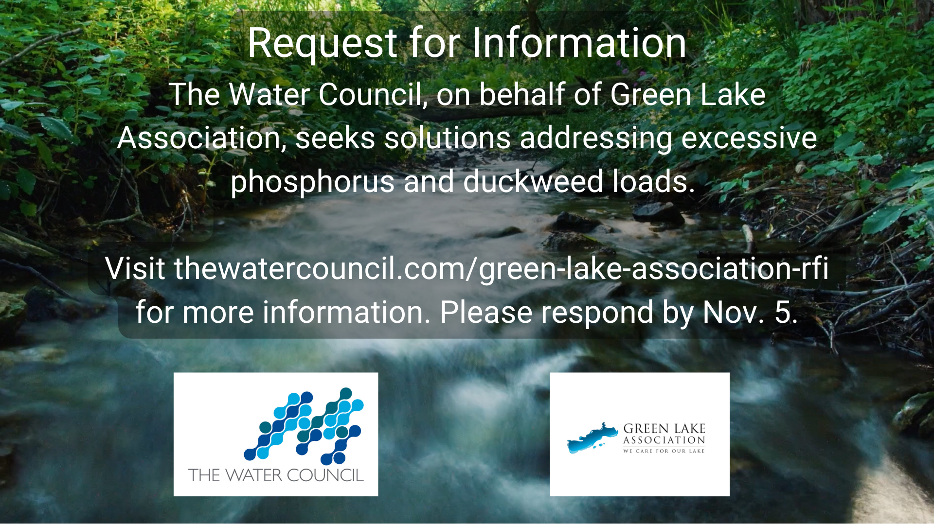 The Water Council is managing a Request for Information (RFI) seeking effective and proven technologies, materials, nature-based systems, or eng...