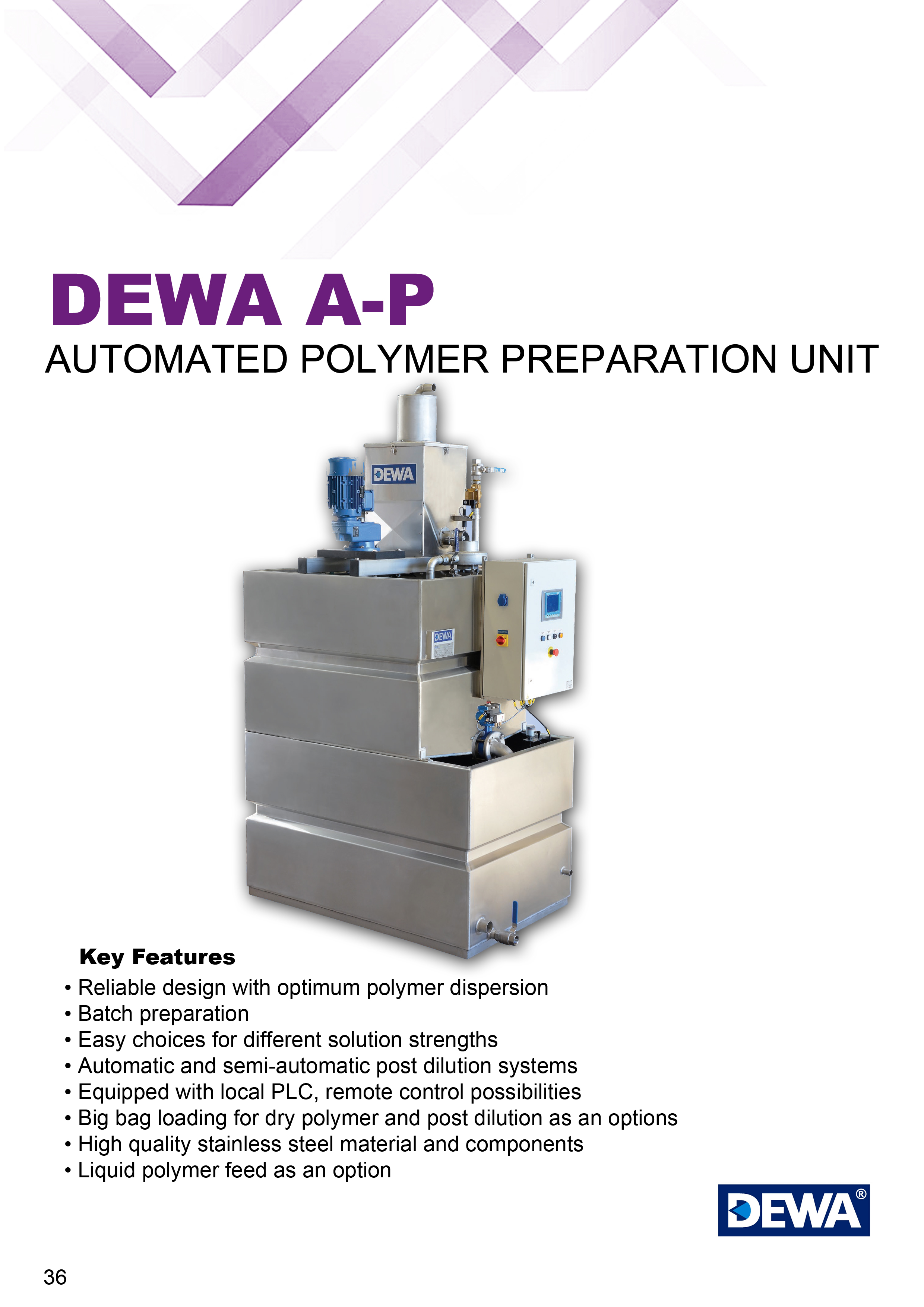 Polymer preparation unit
