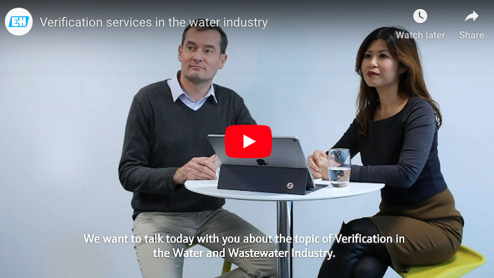 Verification services in the water industry