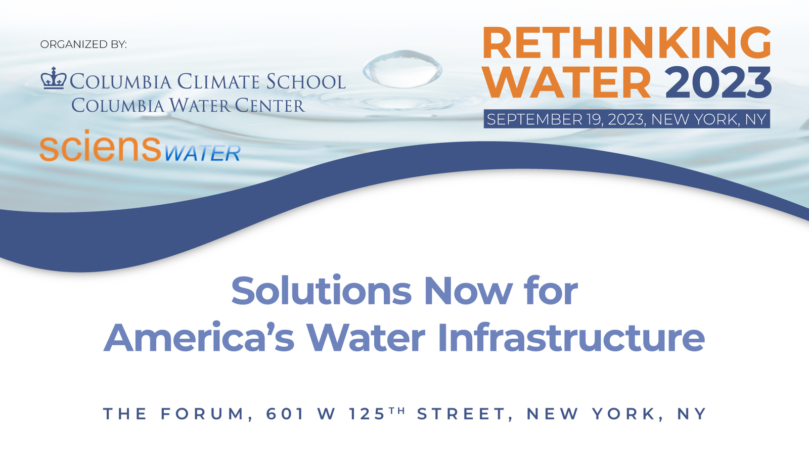 Honored to be giving an opening talk at the upcoming Columbia University Water Center major water conference "Rethinking Water 2023" in NYC, Sep...