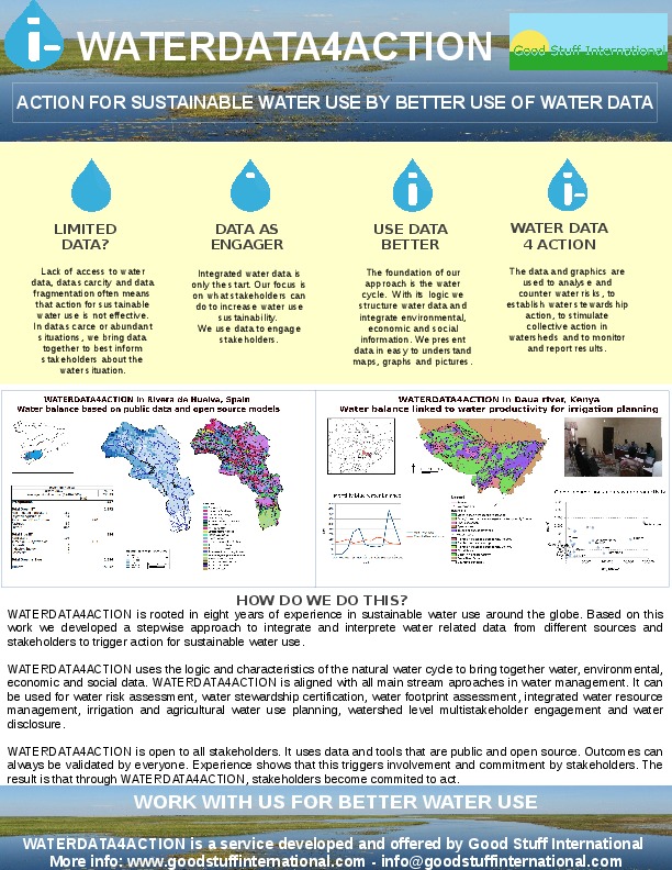 WaterData4Action, a new approach to take action for sustainable water use, based on a better use of data, and engagement and participation from ...