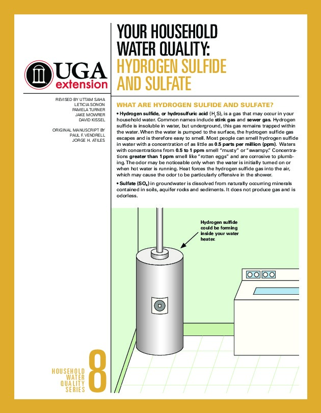Your Household  Water Quality:  Hydrogen Sulfide  And Sulfate