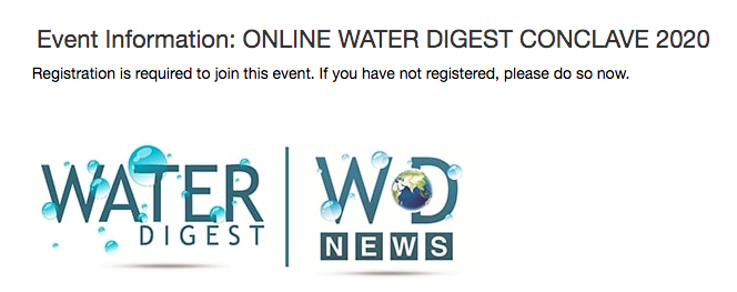 ONLINE WATER DIGEST CONCLAVE 2020https://bit.ly/3fZmP2Q