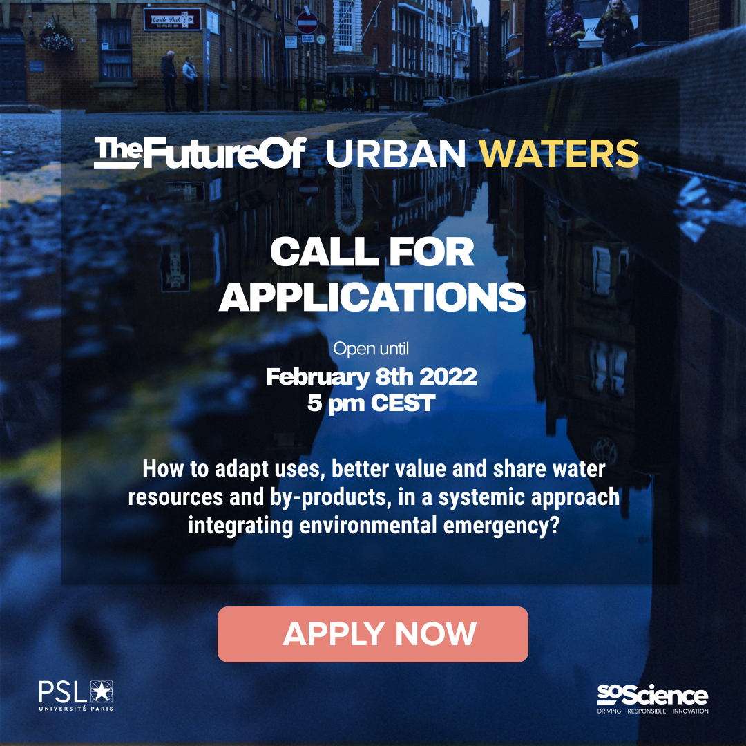 SoScience and PSL University are looking to answer the following question: "**How to adapt uses, better value and share water resources and by-p...
