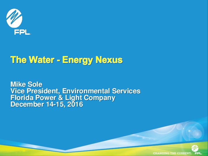 The Water-Energy Nexus