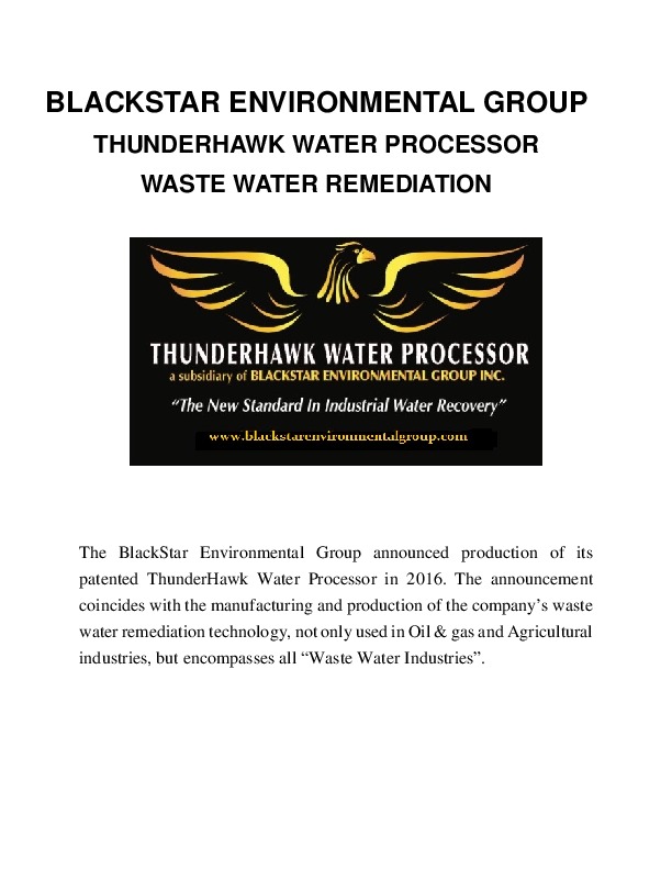 BlackStar Environmental Group Press Release