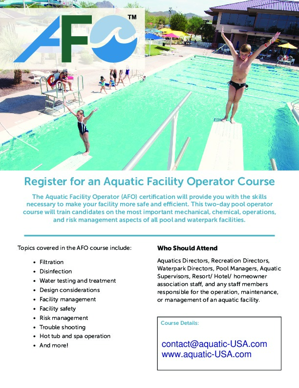 Aquatic Facility Examiner Service (AFES) -