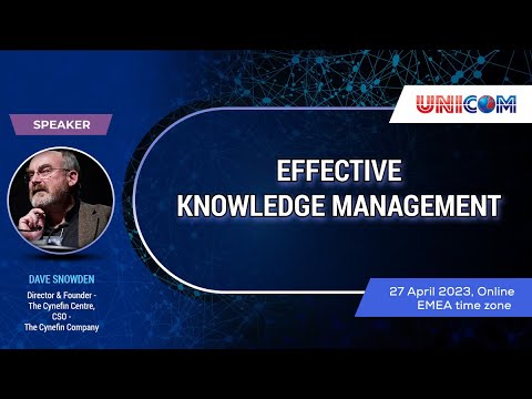 Dave Snowden speaking at Effective Knowledge Management; 27 April 2023