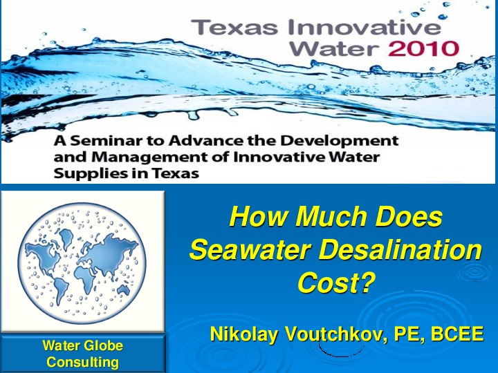 How Much Does Seawater Desalination Cost?