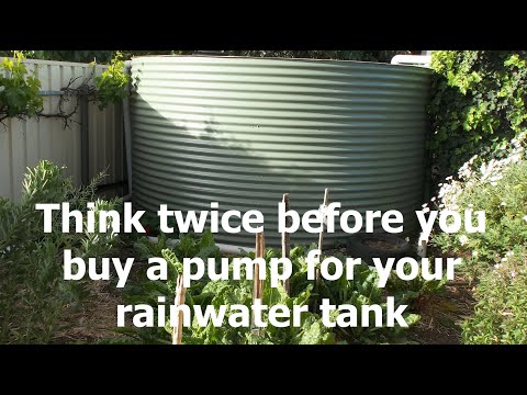 I have just published a new video.Think twice before you buy a pump for your rainwater tank:https://www.youtube.com/watch?v=pIIR0hXc54U