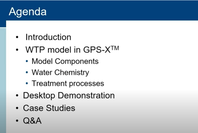 Modelling Drinking Water and Process Water Treatment with GPS-X