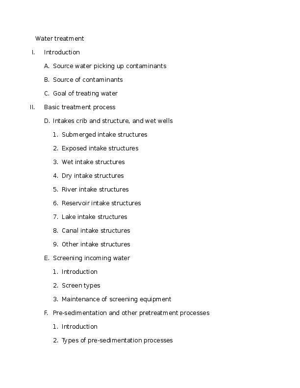 Topics in a WT Training Manual