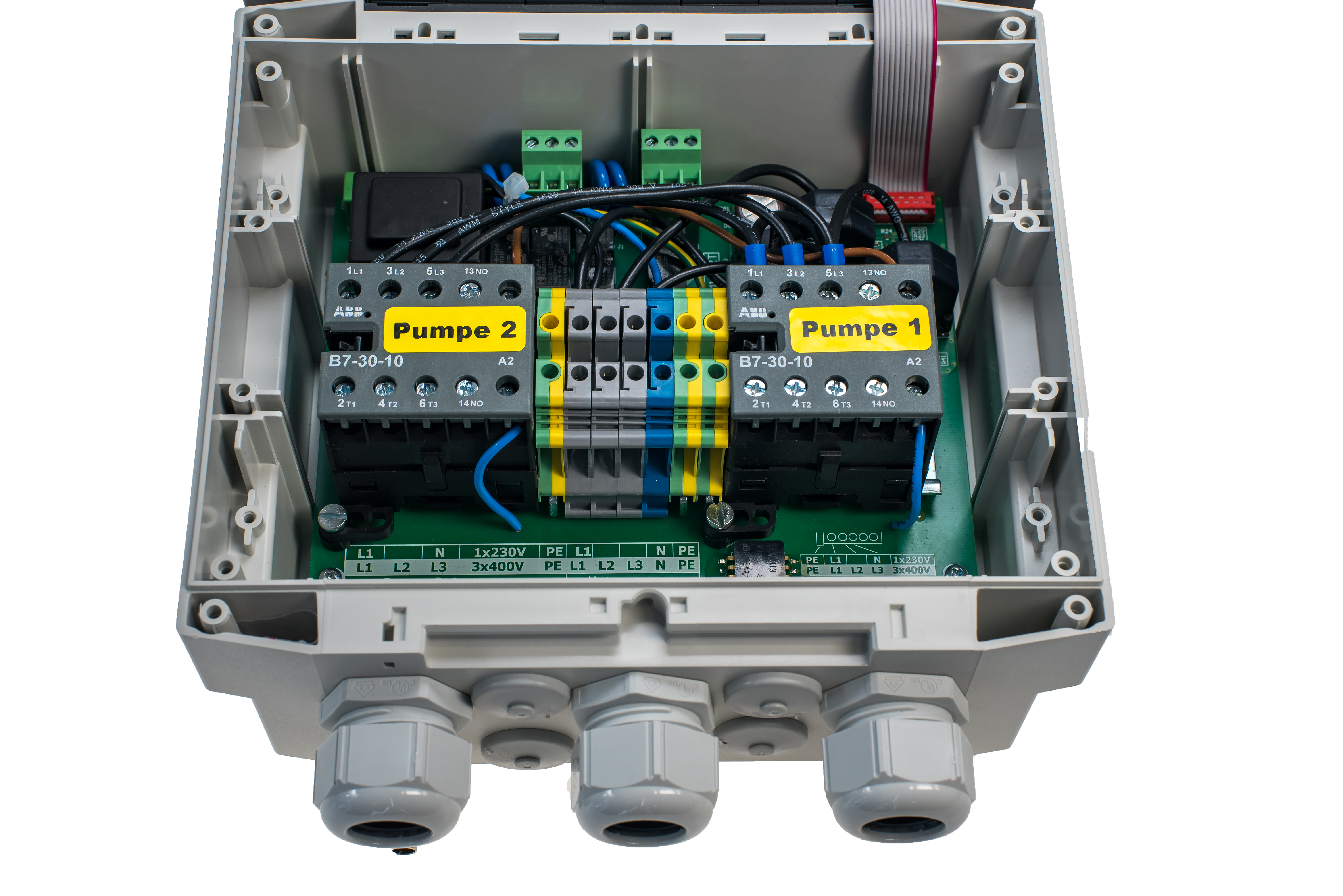 Control units for pump stations supplied by BONNEL TECHNOLOGIE directly to pump manufacturers and building companies. You can monitor with our P...