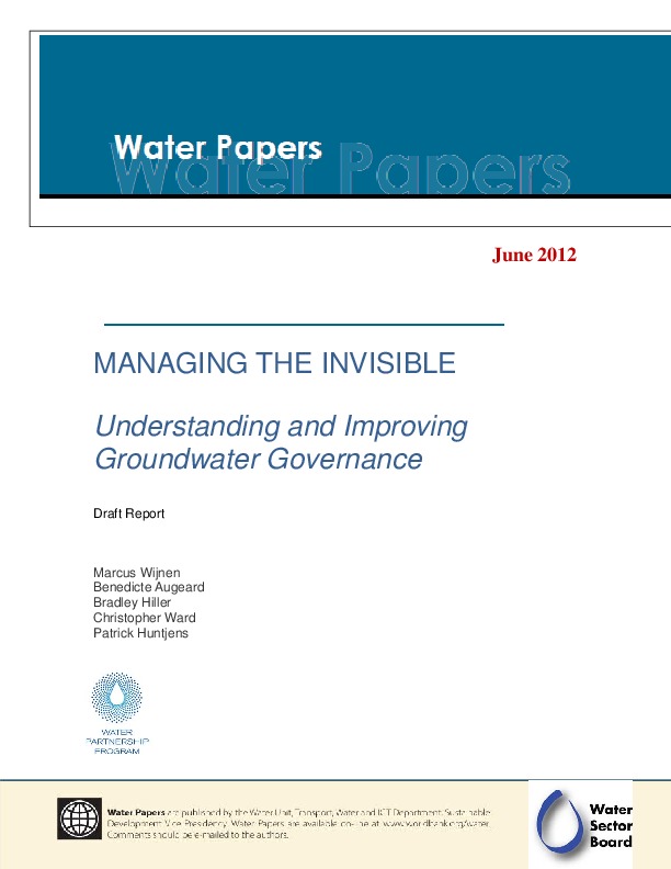 Understanding and improving groundwater governance - World Bank-2012