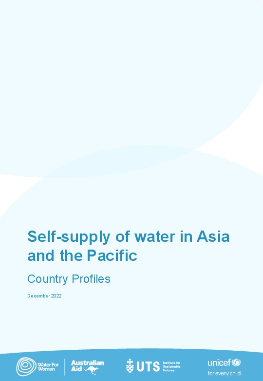 Self-supply of water in Asia and the Pacific: Country Profiles