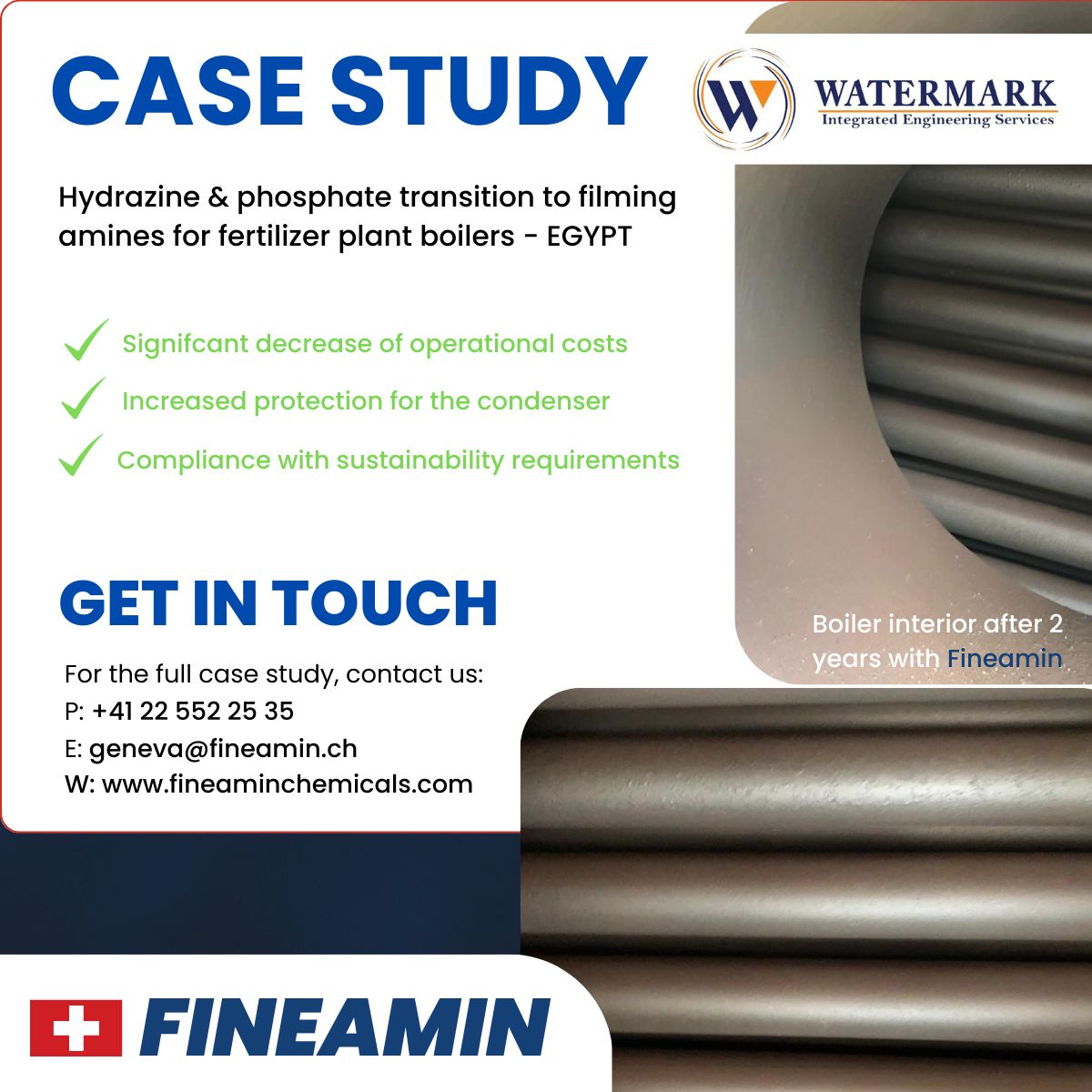 CASE STUDY - BOILER WATER TREATMENT | Hydrazine & phosphate transition to filming amines