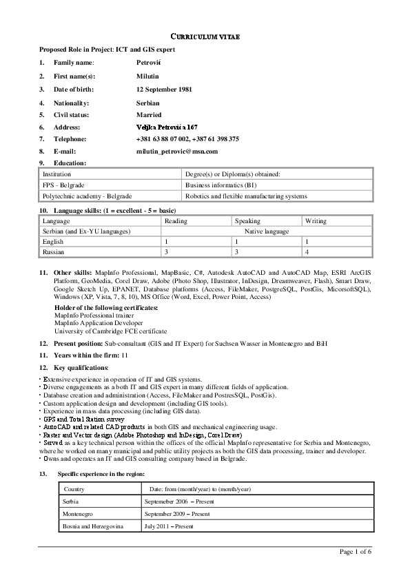 Milutin Petrovic, GIS and IT Expert at Louis Berger