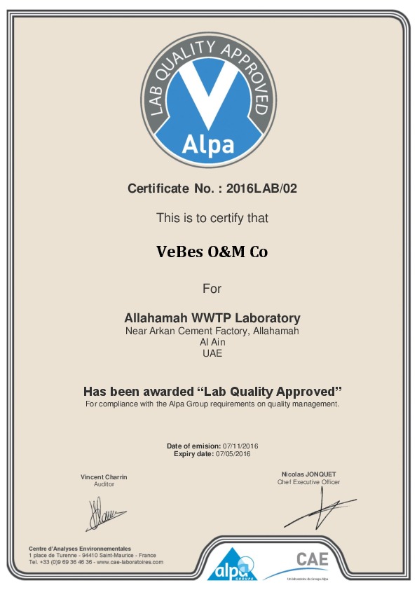 Allahamah WWTP laboratory