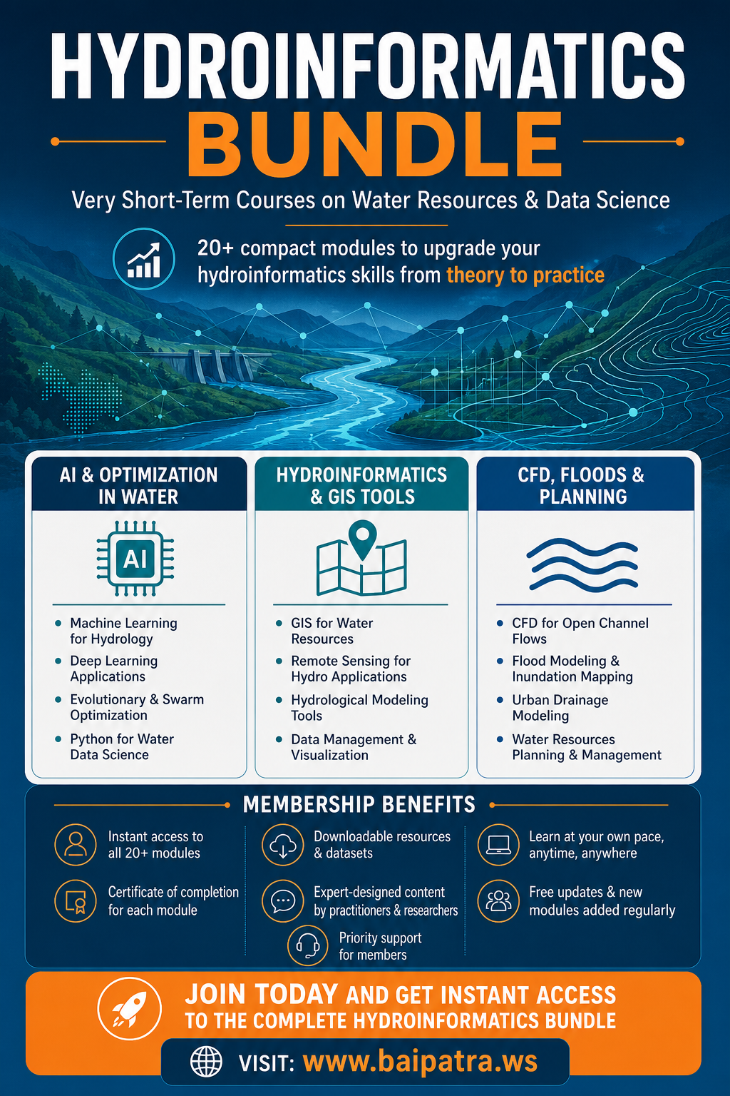 Unlock the power of hydroinformatics for real-world water resources challenges with the Hydroinformatics Bundle at **Baipatra**. This curated se...
