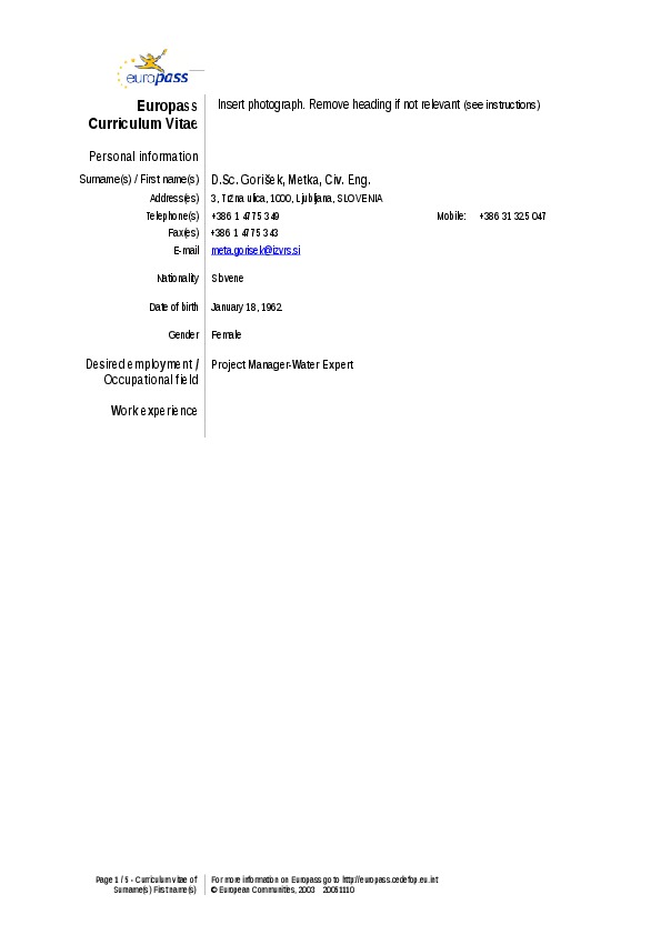 Metka Gorišek, Employee at Mvuramanzi Trust