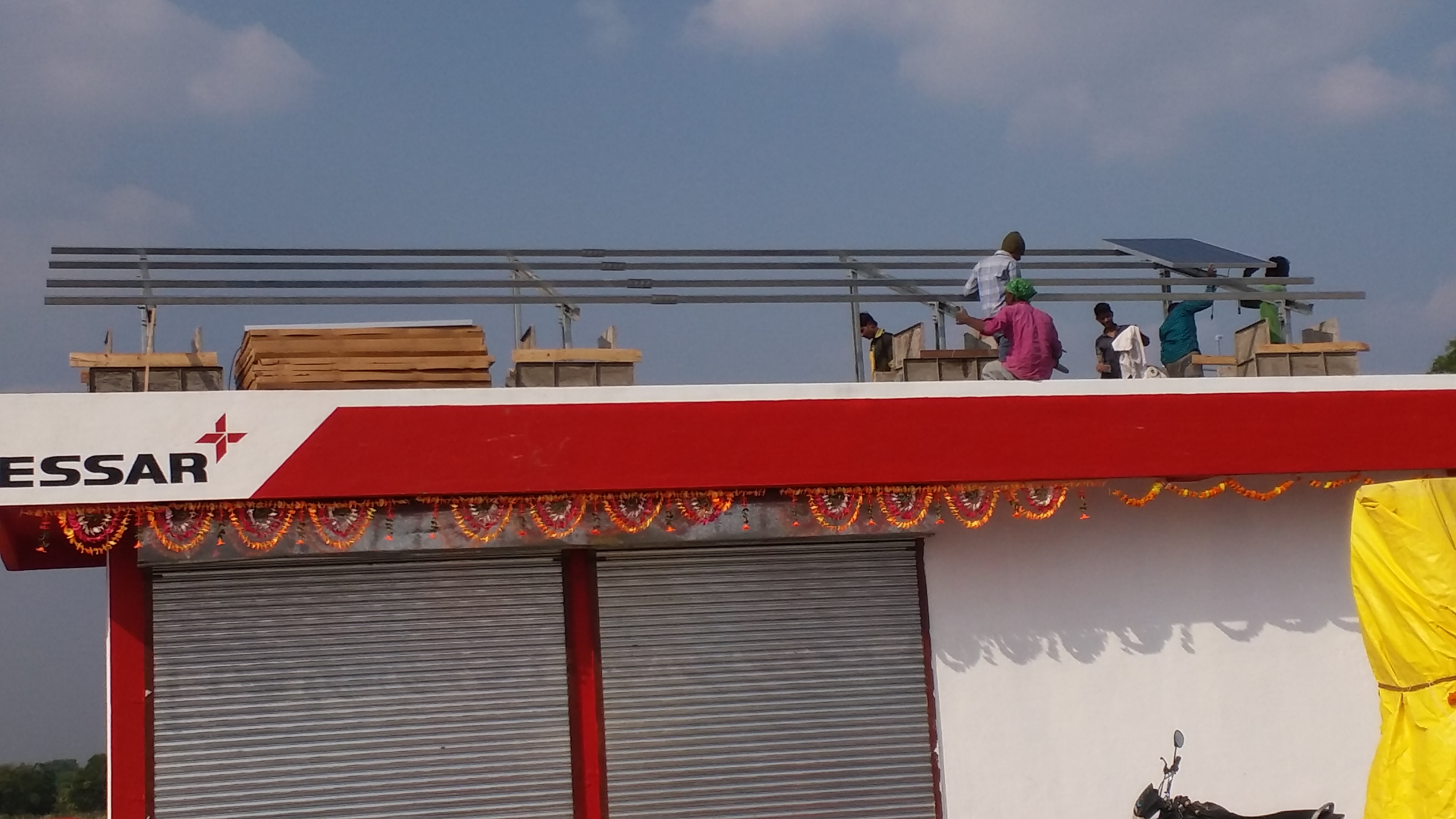 Solar power plant installation