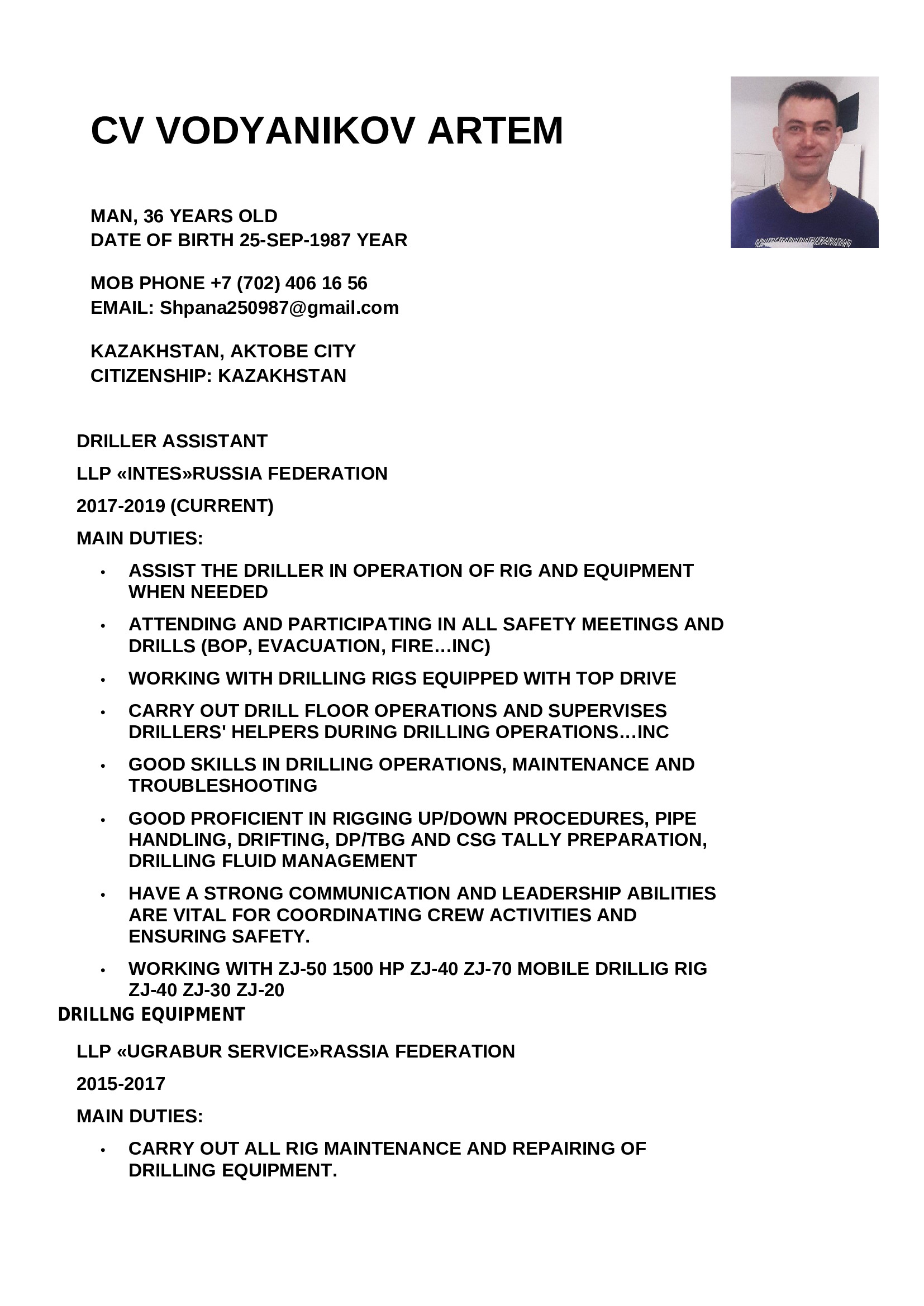 Артём Vodaynnikov