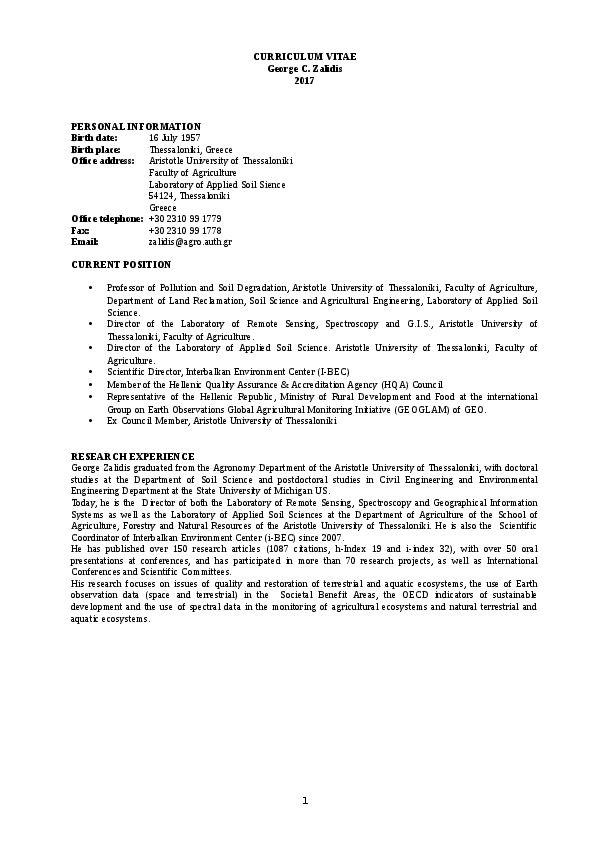 George Zalidis, Scientific Coordinator at Interbalkan Environment Center