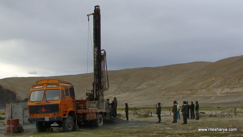 Groundwater development at Chushul 14260 feet above mean sea level.Ladakh India