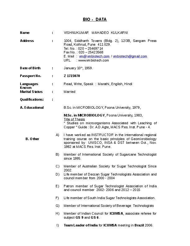 Vishnukumar M Kulkarni, V. M. BIOTECH - Owner