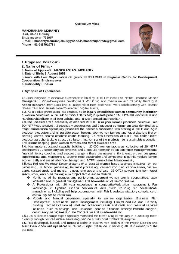 Monoranjan Mohanty,  PRASTUTEE -  Programme  advisor