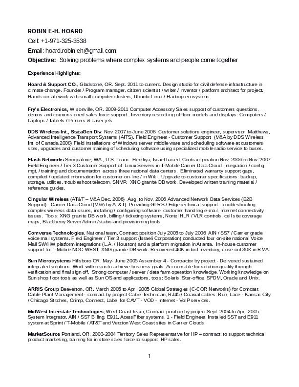 Robin E-H. Hoard, Founder / Architect / PM at Hoard & Support CO.