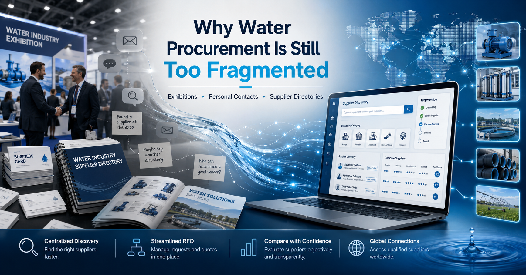 **Why the Water Industry Still Relies Too Heavily on Exhibitions, Personal Contacts and Fragmented Supplier Directories**The global water indust...