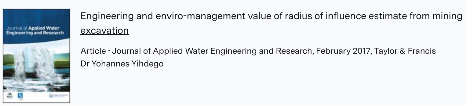 Published articles_Peer reviewed journals_Dr Yohannes Yihdego