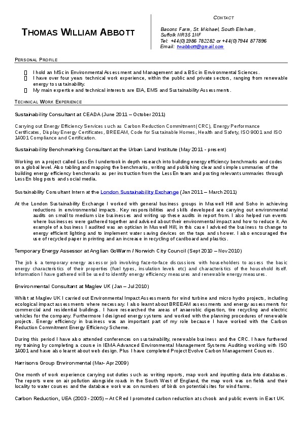 Tom Abbott, Ecovive - Senior Sustainability Consultant