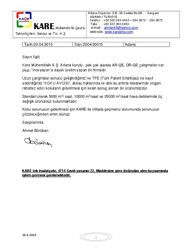 ''ODOR HUNTER'' is patented ...