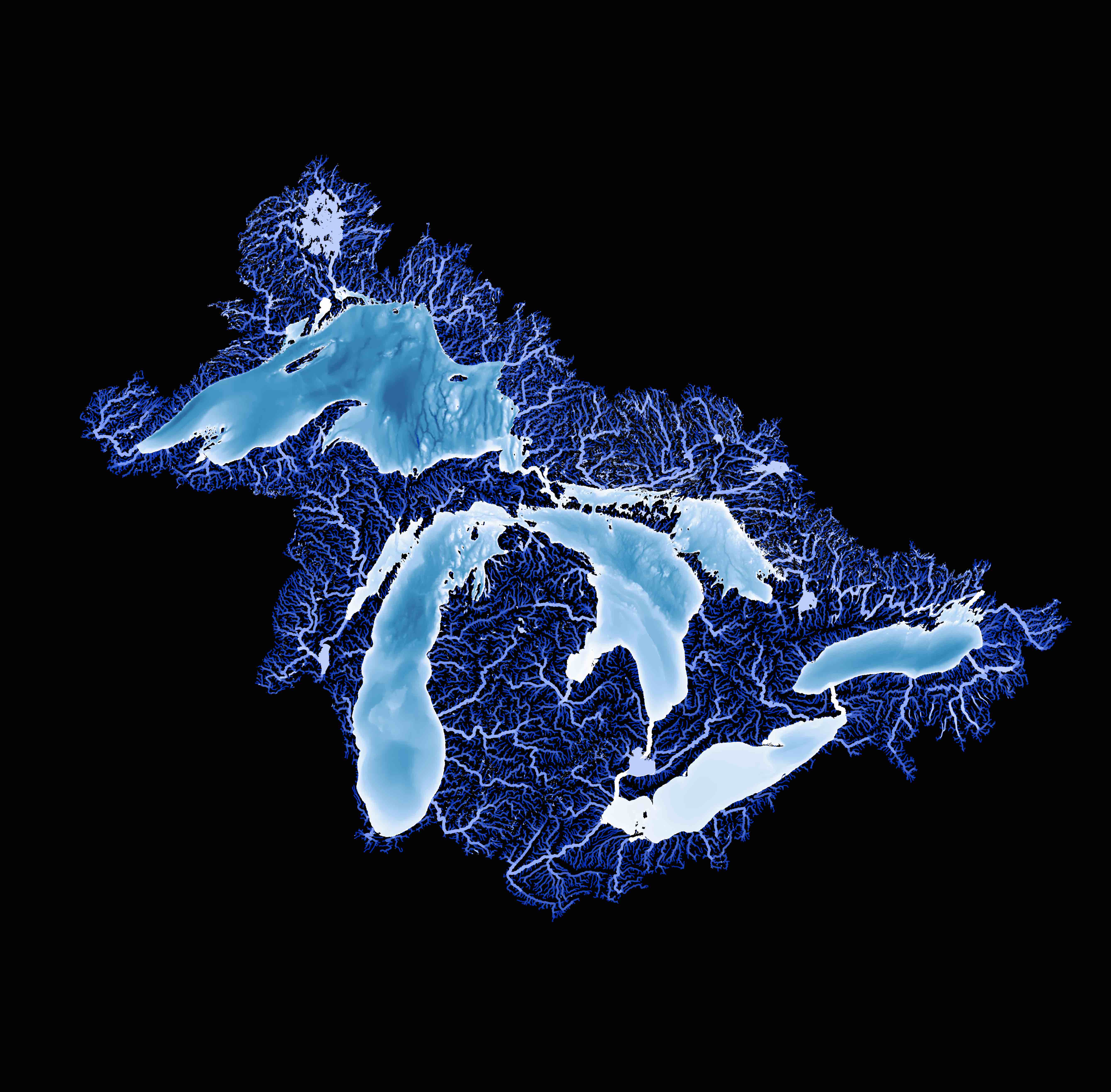 Great Lakes watershed! Made with QGIS