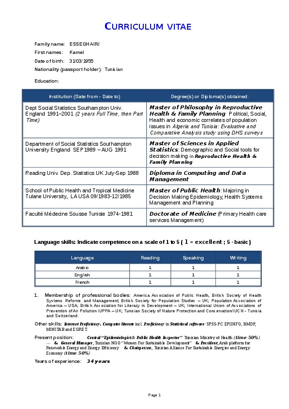 Kamel Esseghairi, Arab Platform for Renewable Energy & Energy Efficiency - Executive President 