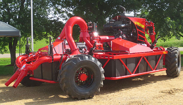 Amphibious lagoon machine