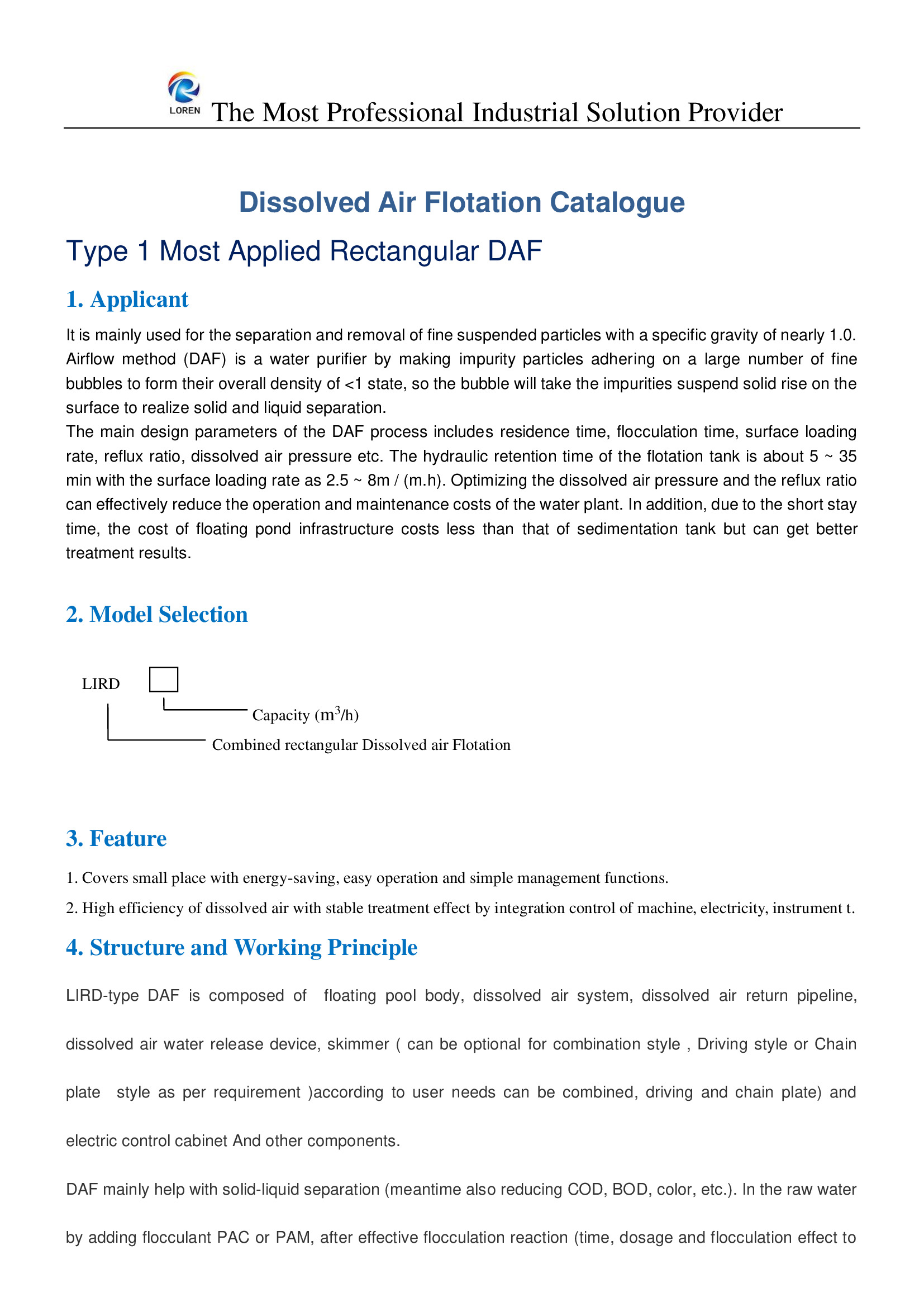 Dissolved Air Flotation Machine ,  TSS removal DAF clarifier,  Water Purifier , Water treatment equipment .