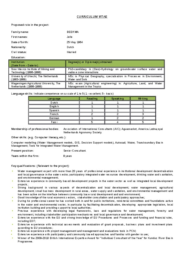 Jelle Beekma, Landell Mills Ltd. - Senior Consultant