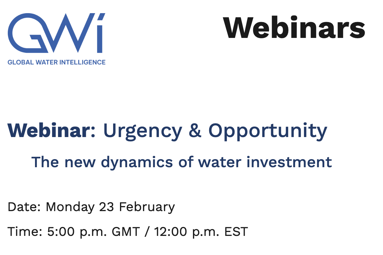 Water investment is becoming unavoidable as climate risks intensify