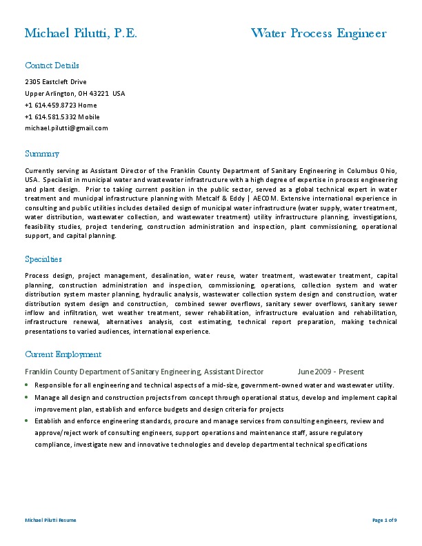 Michael Pilutti, Franklin County - Assistant Director