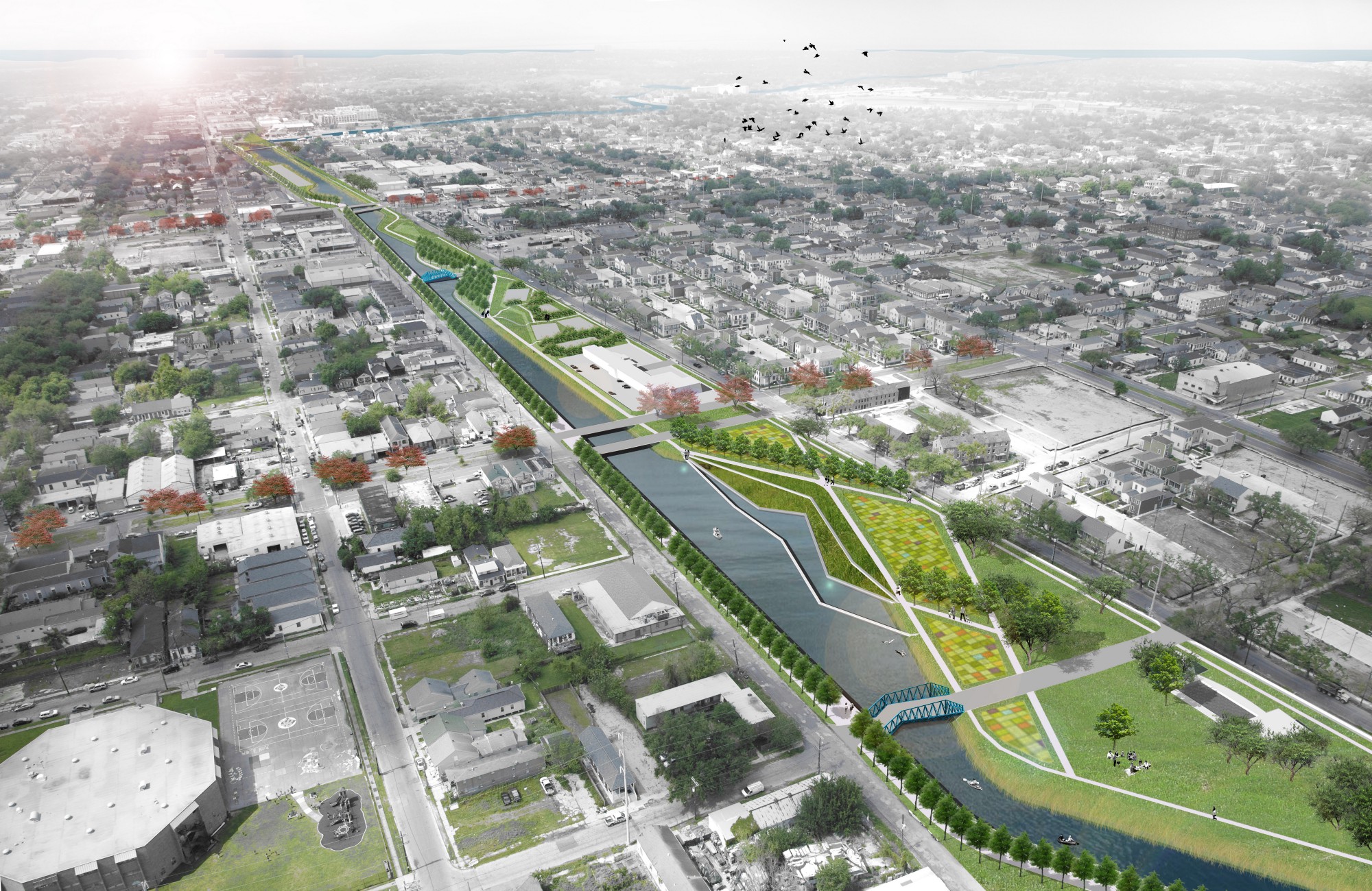 Mirabeau Water Garden in New Orleans- part of a Sustainable Water Management System