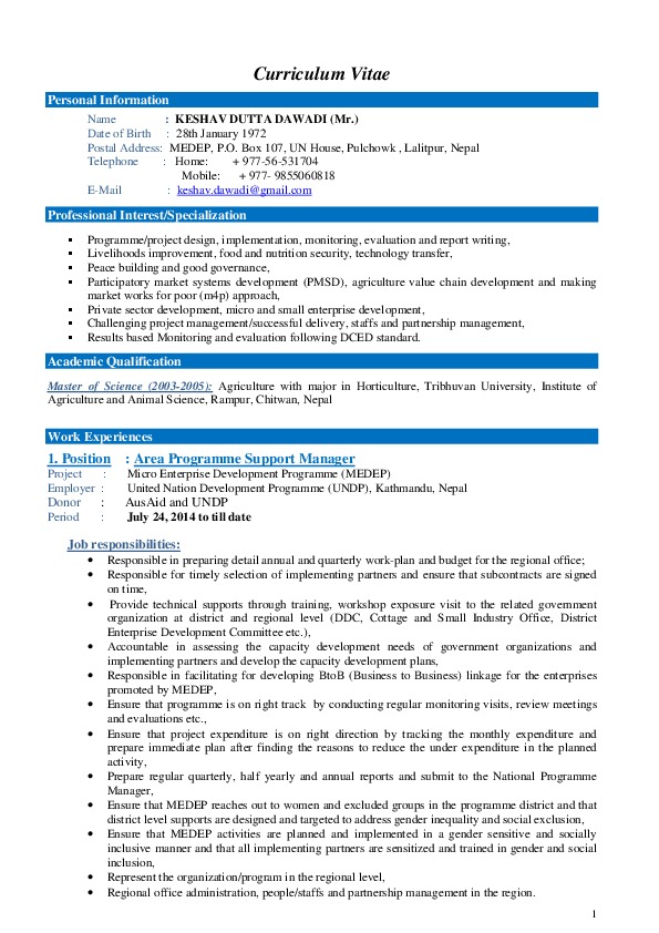 Keshav Dawadi, Area Programme Support Manager at Micro Enterprise Development Programme (MEDEP)/UNDP