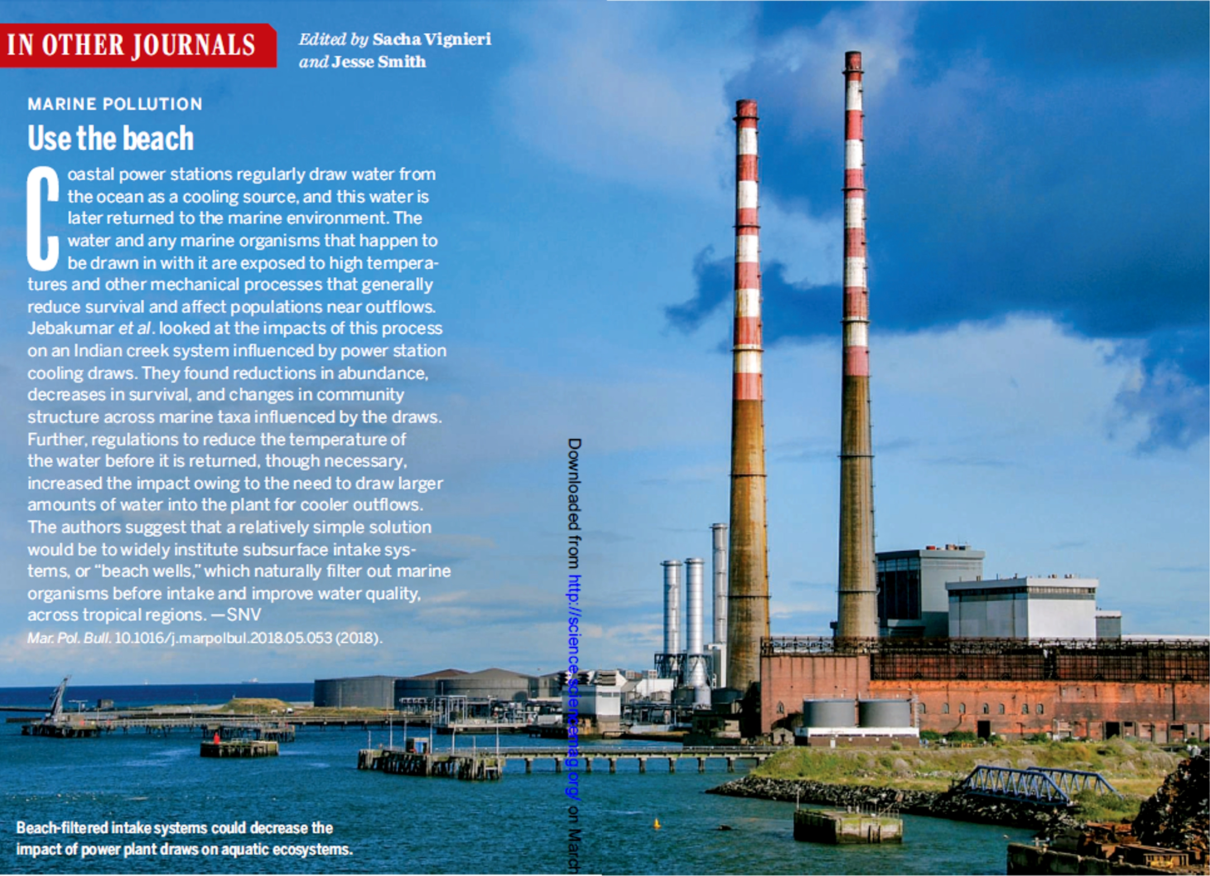 Appreciation from the Science journal